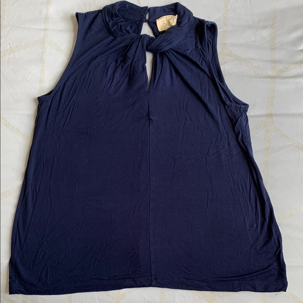 Anthropologie Navy Sleeveless Top S